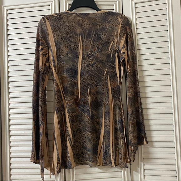 VINTAGE Forever 21 Paisley Witchy Flare Sleeve top - Picture 6 of 6